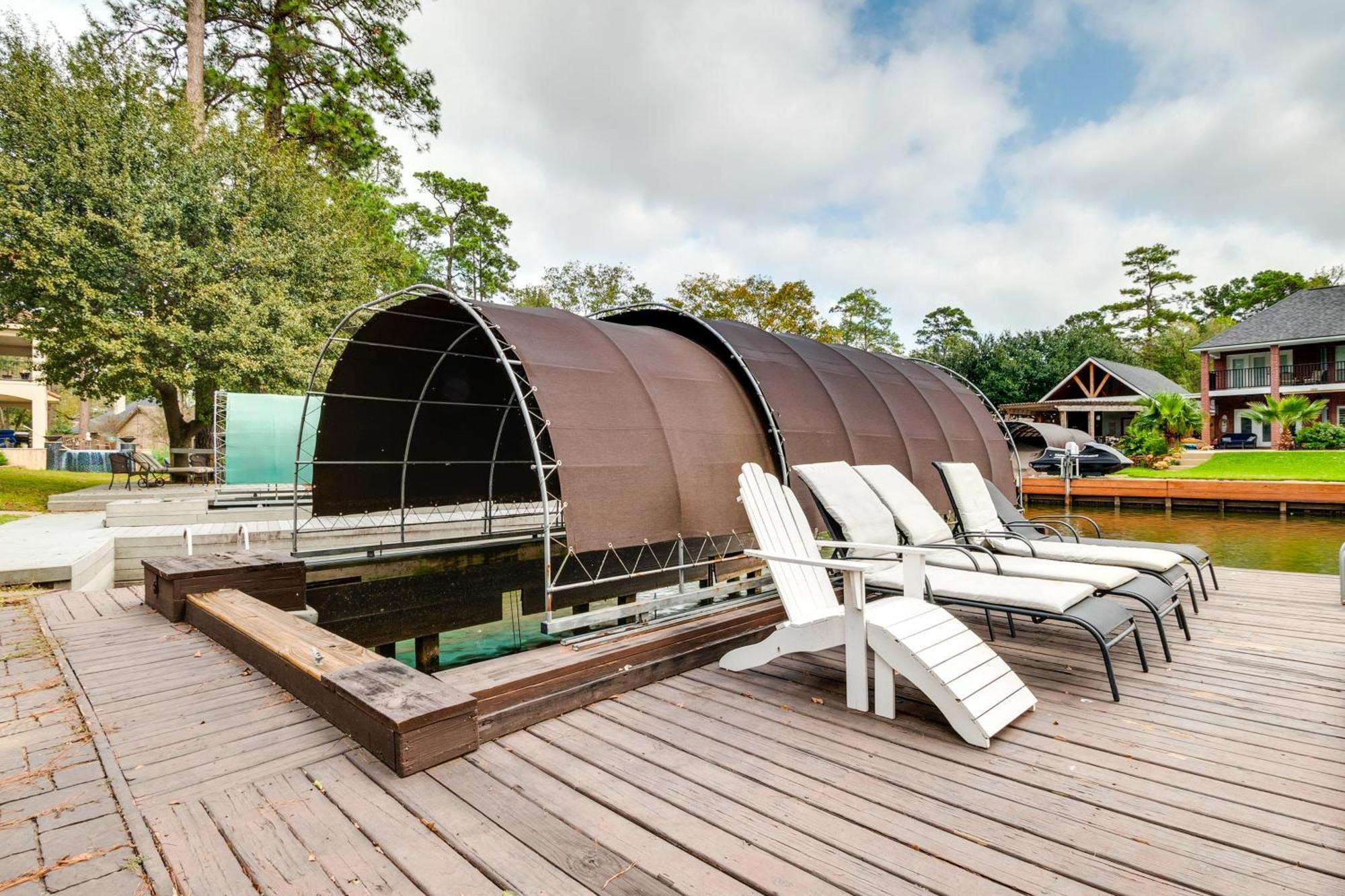 Dock And Outdoor Entertainment Home On Lake Conroe Montgomery Esterno foto