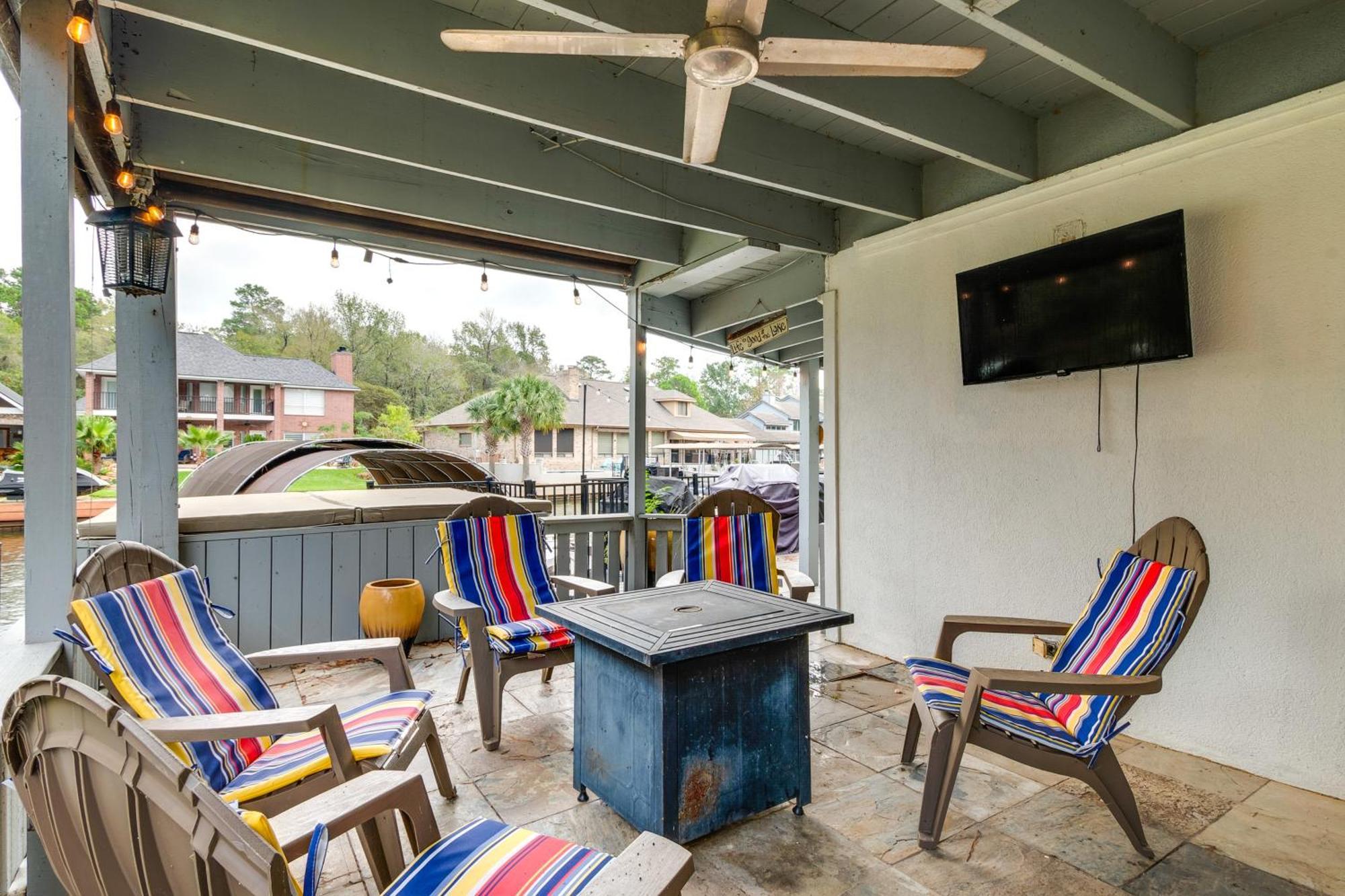 Dock And Outdoor Entertainment Home On Lake Conroe Montgomery Esterno foto